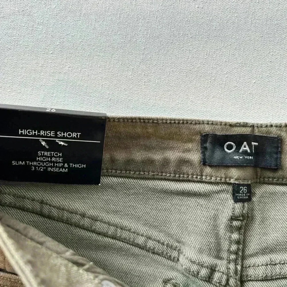 OAT New York army green Button down shorts size 26 - Picture 6 of 7